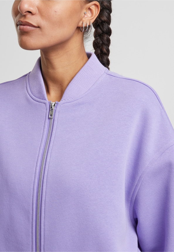 Ladies Short Sweat Zip Jacket-3