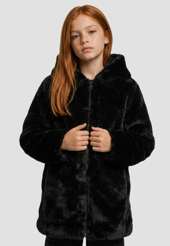 Girls Hooded Teddy Coat-0