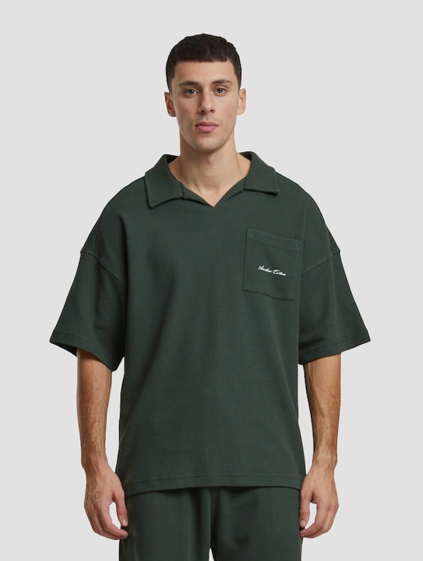 Another Cotton Lab Another Waffle Oversized Polo Shirt-2