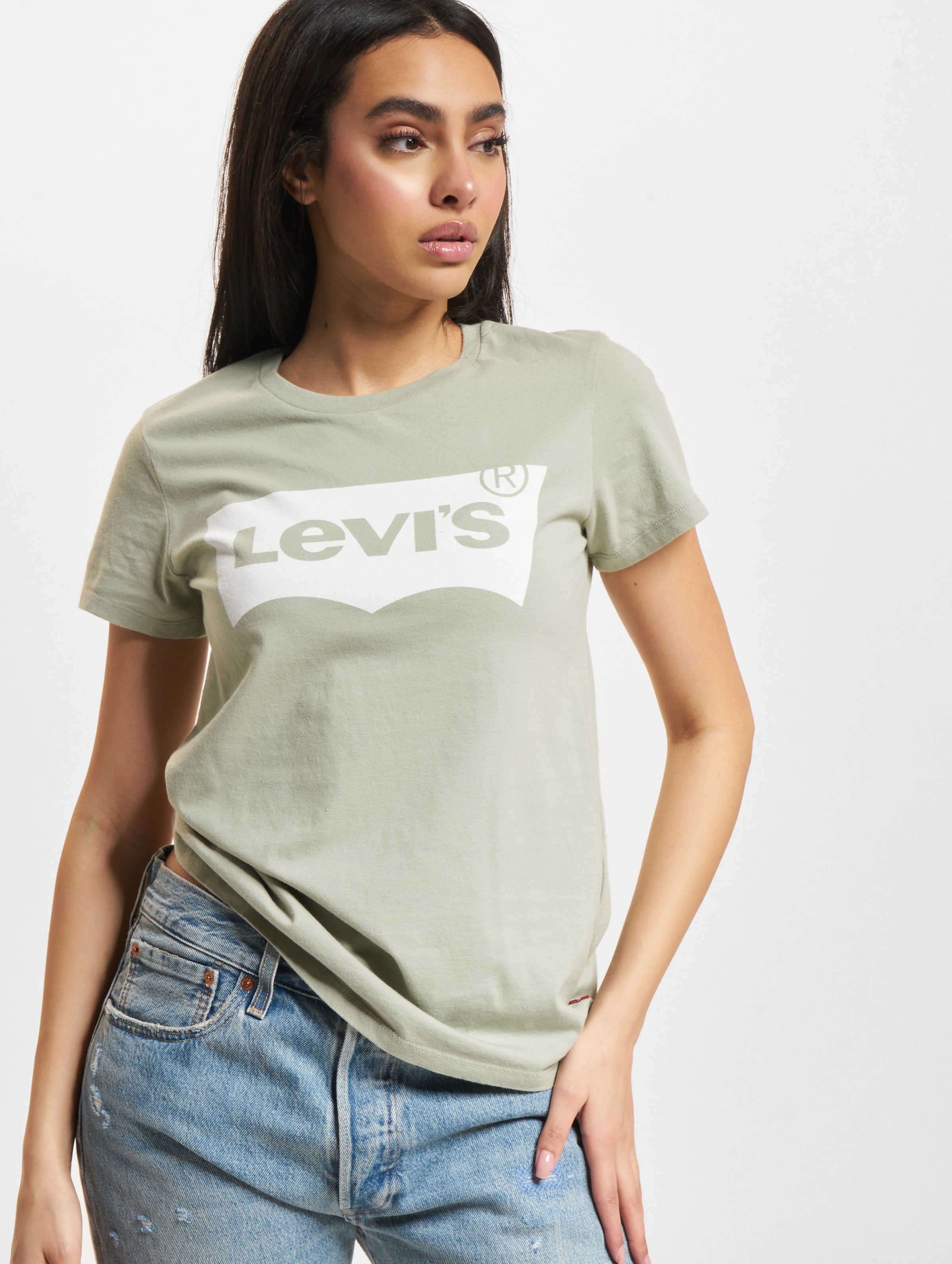 Levi's Levis The Perfect T-Shirt Frauen,Unisex op kleur groen, Maat XS