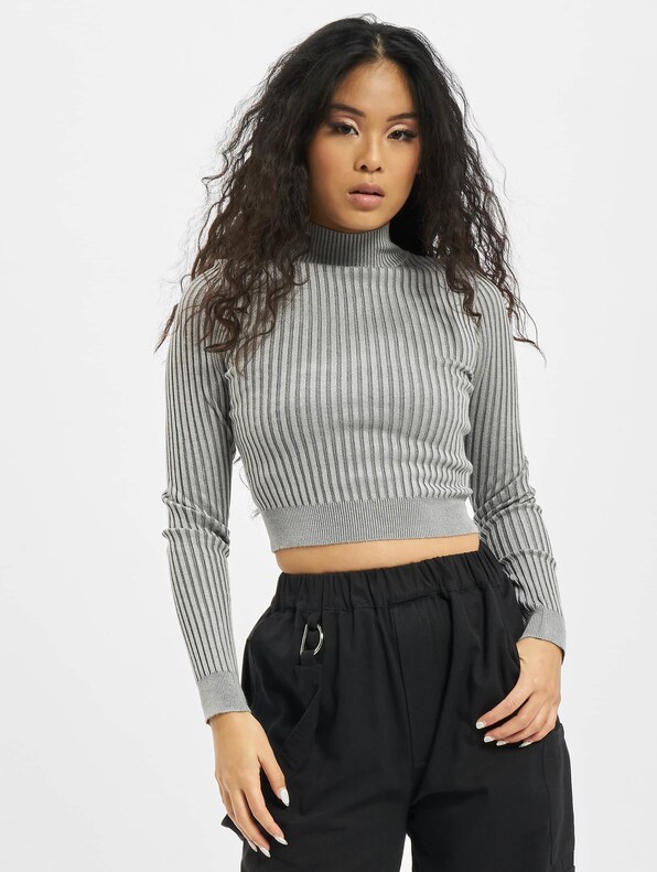 2 Tone Knit Ribbed High Neck-2