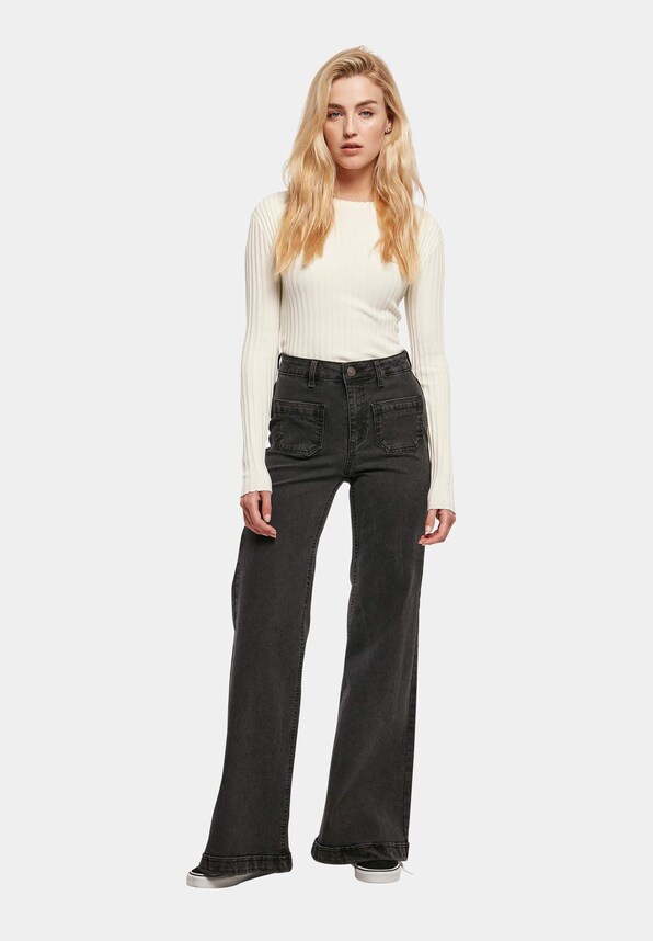 Ladies Vintage Flared Denim-1