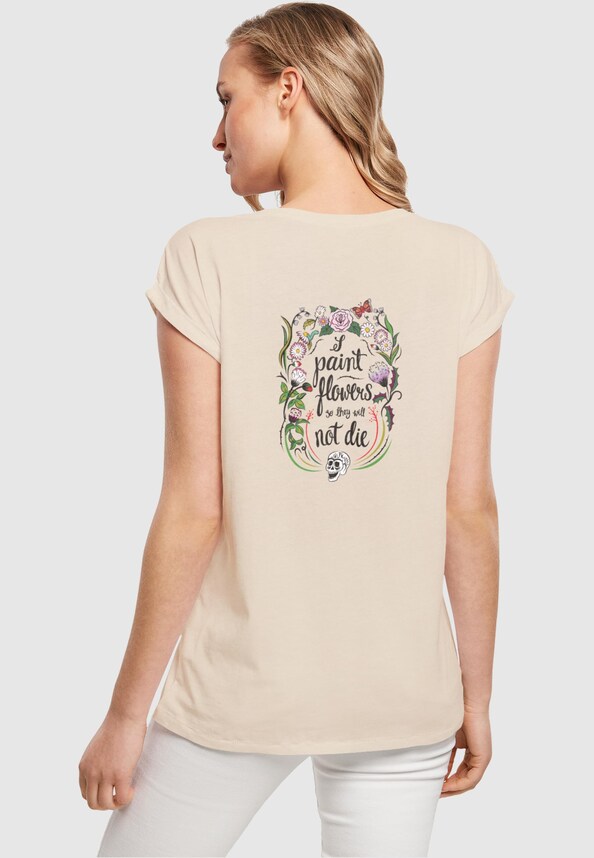 Ladies Frida Kahlo - Skeleton Extended Shoulder Tee-1