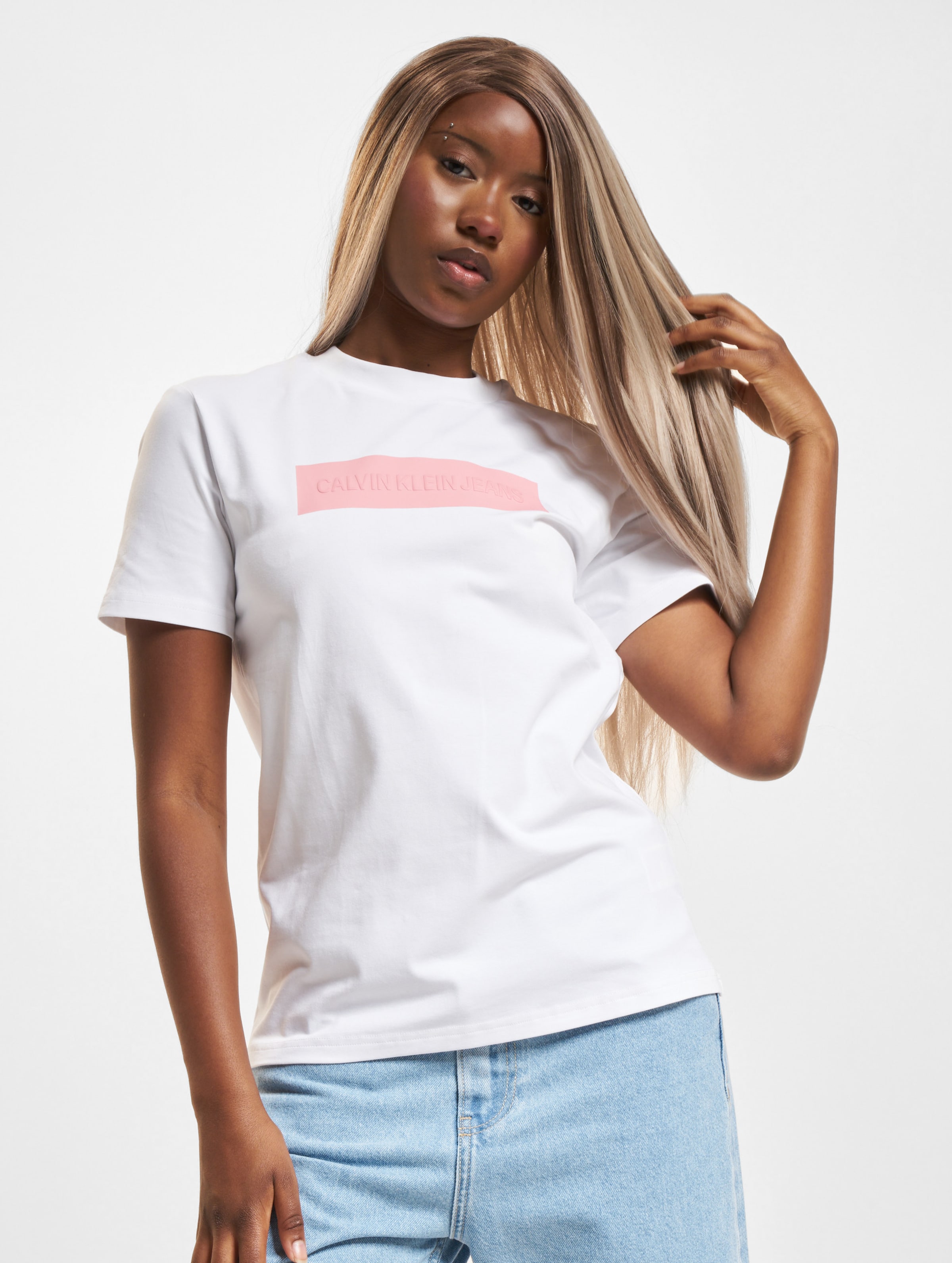 Calvin Klein Jeans Hero Logo T-Shirt op kleur wit, Maat S