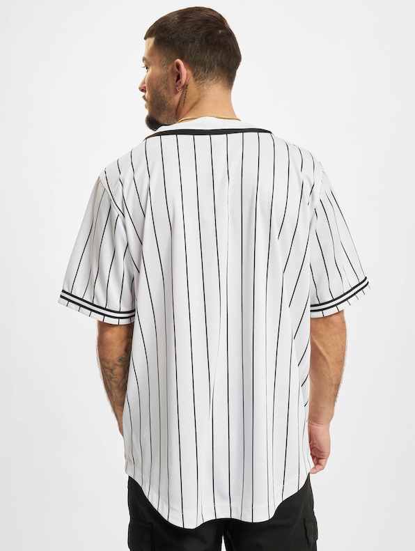 Karl Kani Serif Pinstripe Baseball Shirt-1