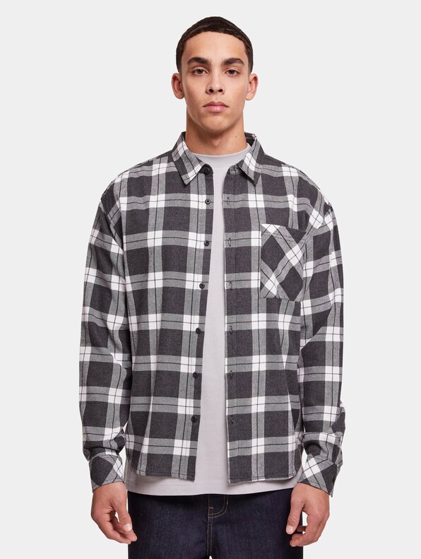 Boxy Dark Checked Shirt-2