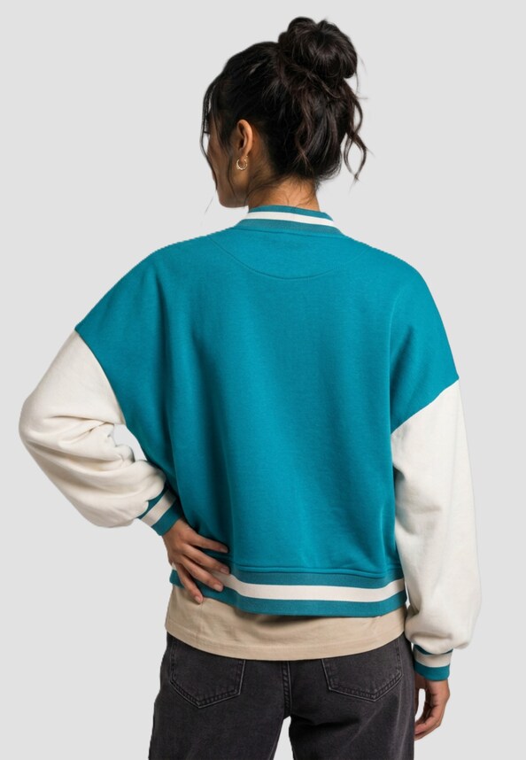 Ladies Oversized 2 Tone Terry-1