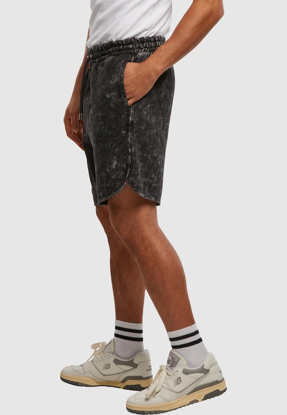 Washed Piped Shorts-2