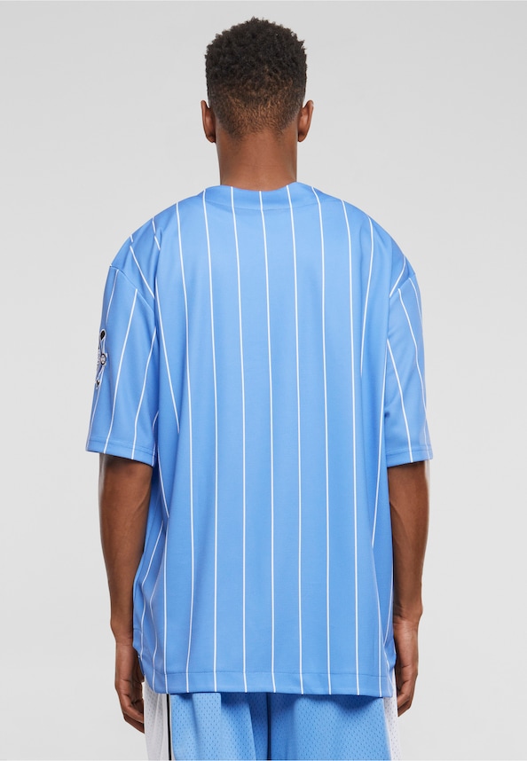 FM242-001-1 Fubu Varsity Mesh Pinstripe Baseball Jersey-1