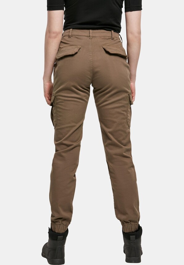 Ladies High Waist Cargo Pants-1