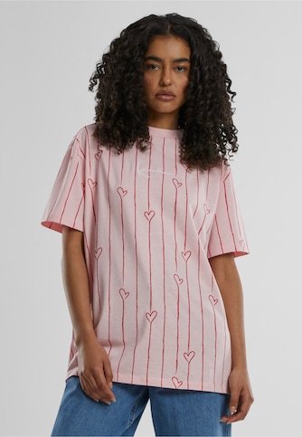 Signature Heart Pinstripe Os Tee