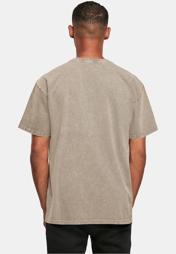 Spring - Leaf Clover Flower Acid Washed Heavy Oversized Tee-1