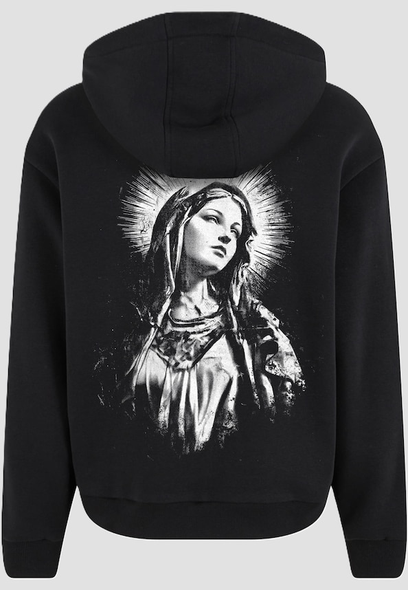 Mary Cross Fluffy Zip Hoody-3