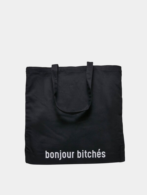 Mister Tee Bonjour Bitches Oversize Canvas Tote Bag-0