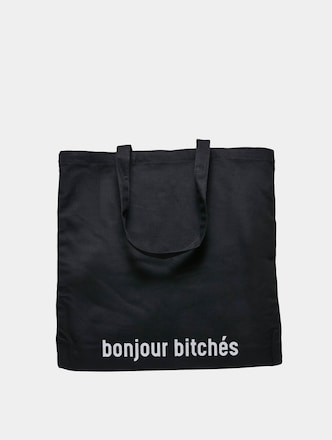 Mister Tee Bonjour Bitches Oversize Canvas Tote Bag