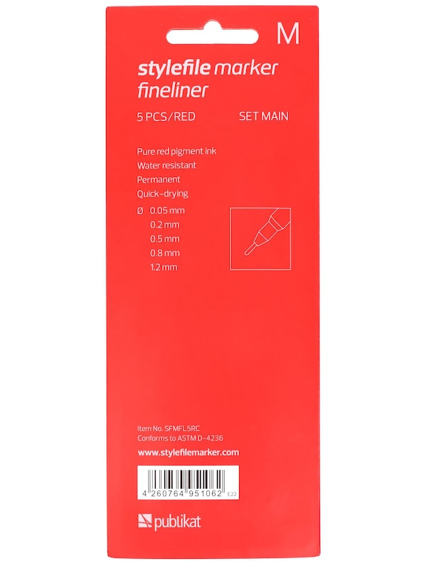 Fineliner Main 5pcs red-3