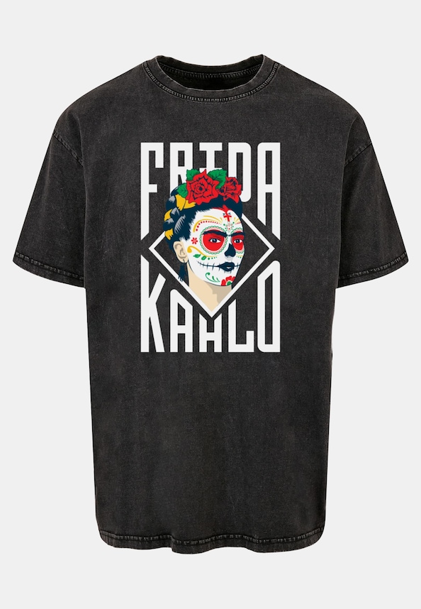 Frida Kahlo - Lettering Acid Washed Heavy Oversize-2