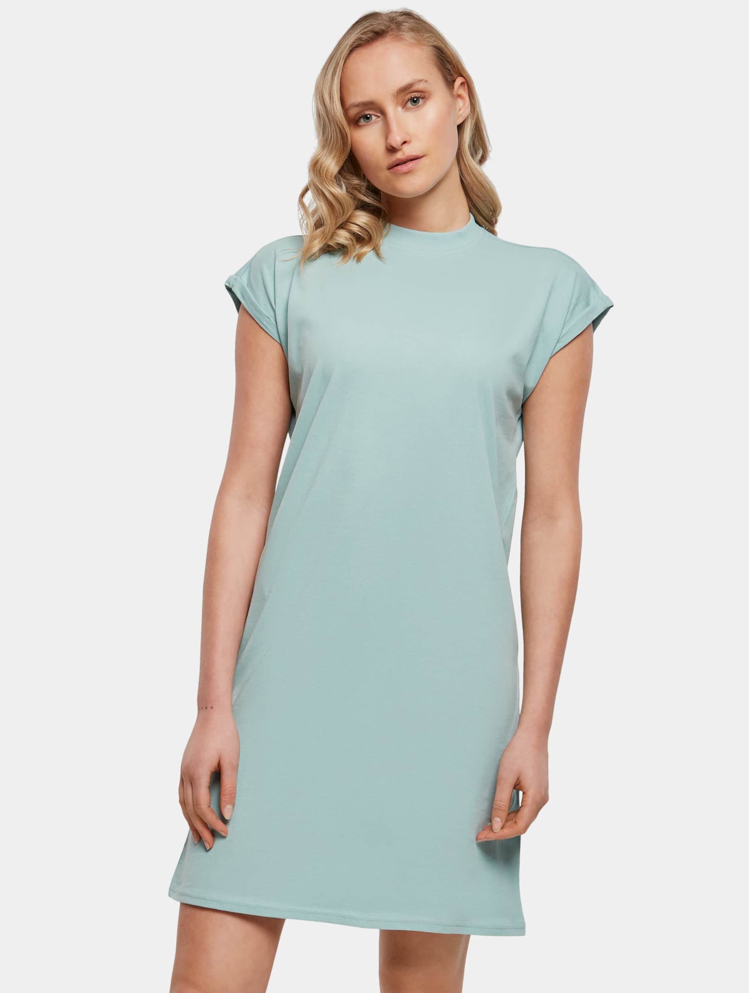 Super Oversized damesshirt 'Turtle Shoulder Dress' Blue Mint - 4XL