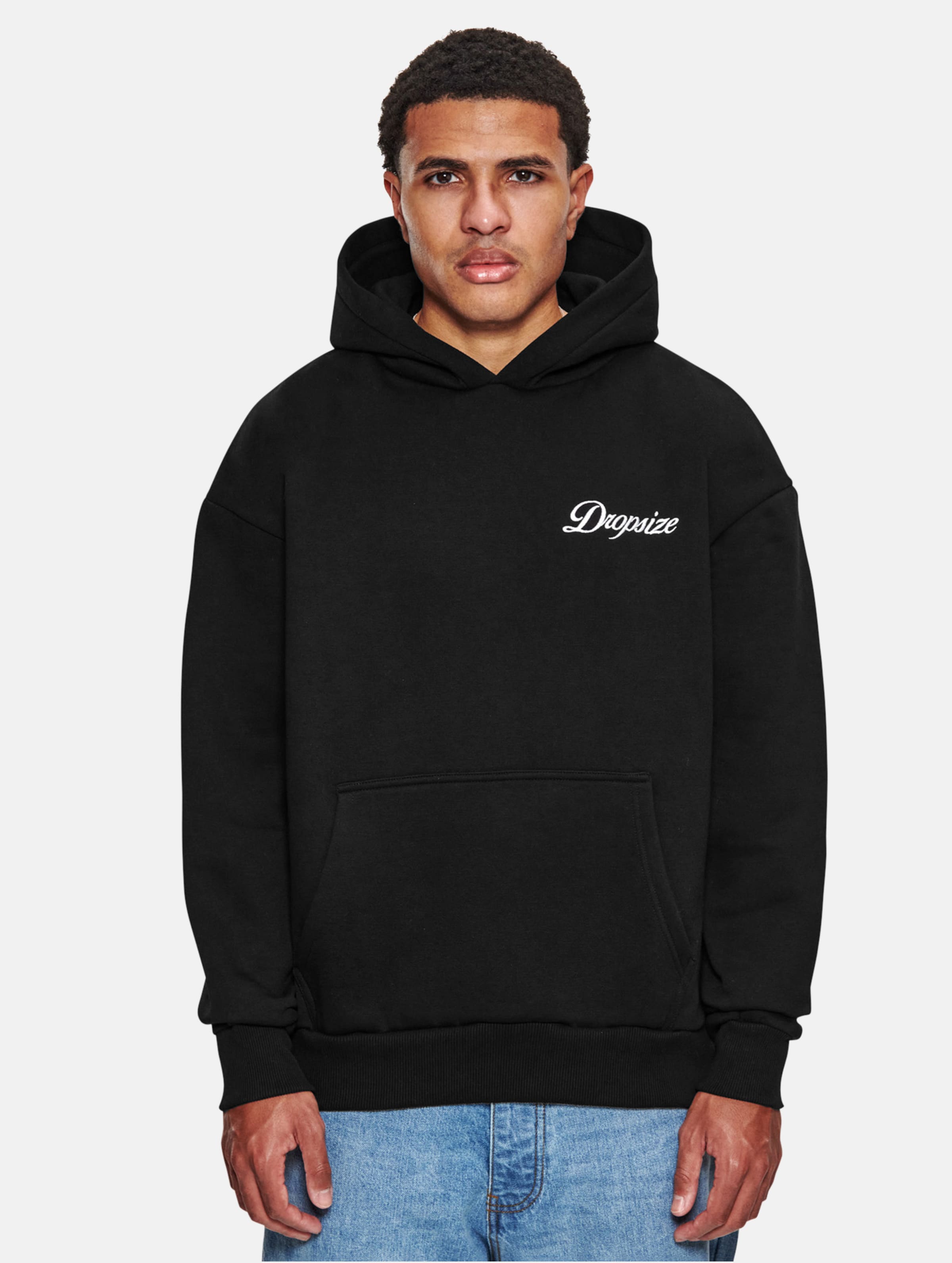 Dropsize Heavy Oversize Broken Dreams Backprint Hoodies op kleur zwart, Maat XS