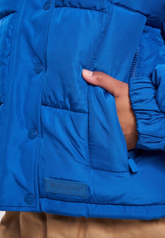 Sixth June Short W/ Hood Puffer Jacket Royal-6