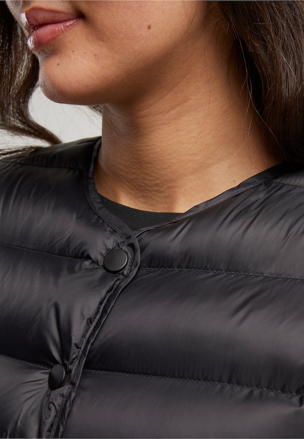 Ladies Button Puffer Vest-3