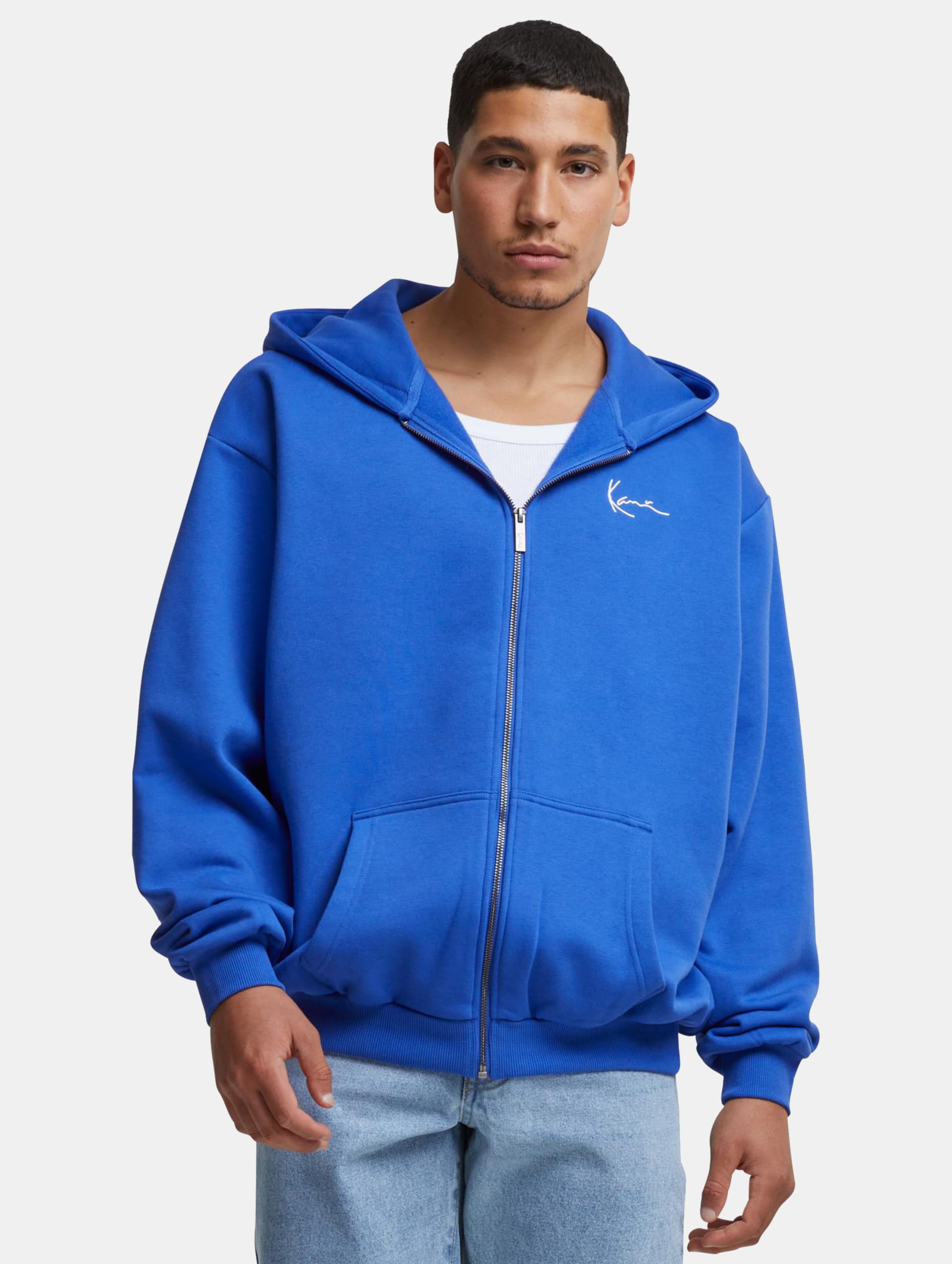 Karl Kani KK Chest Signature Essential Zip Hoodie blue Männer,Unisex op kleur blauw, Maat S