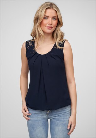 Cloud5ive Damen Chiffon Top mit Spitzendetails