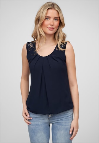 Cloud5ive Damen Chiffon Top mit Spitzendetails