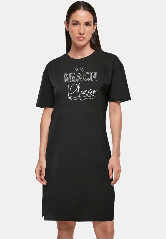 Ladies Beach Please Oversized Slit -0