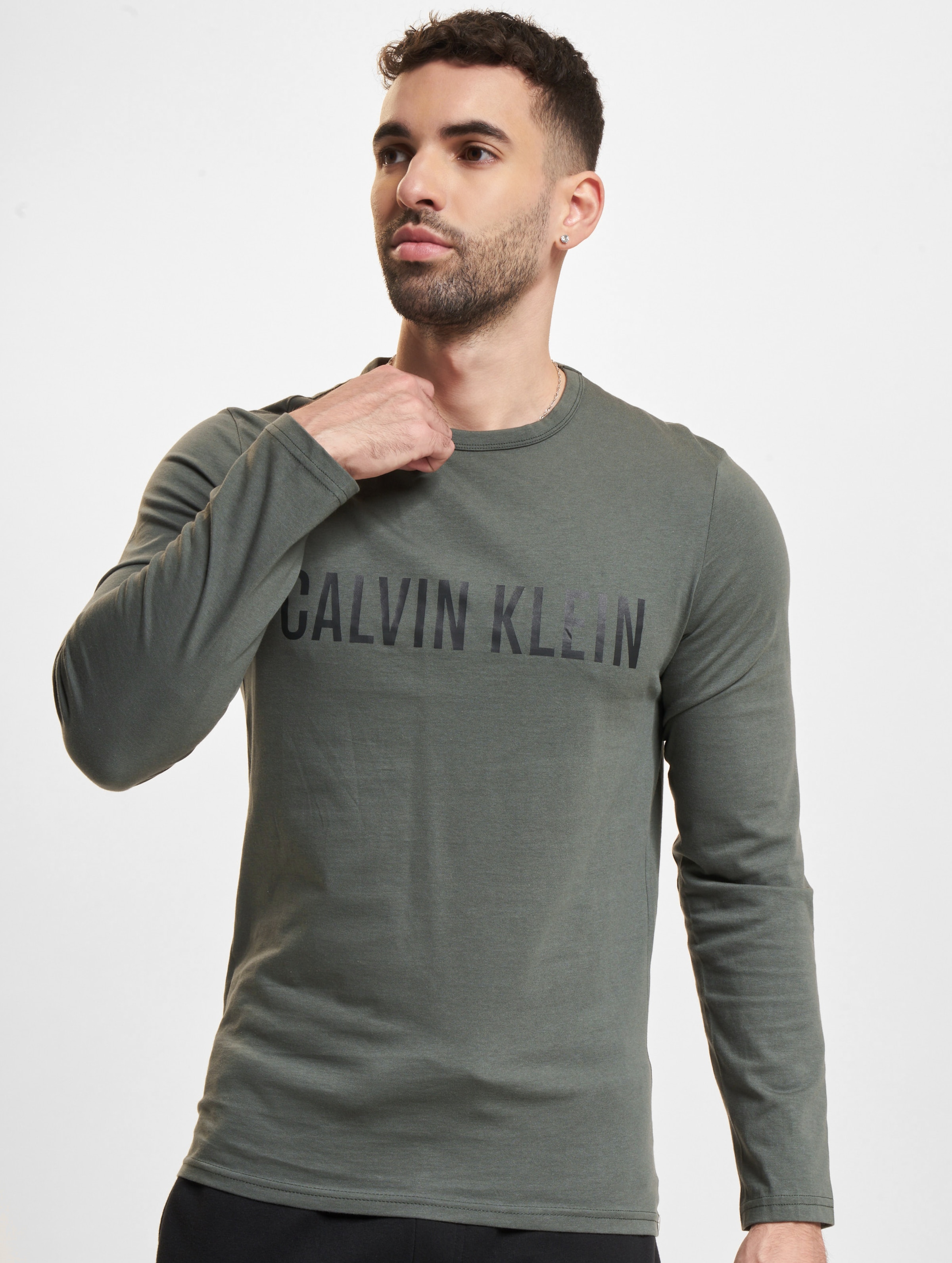 Calvin Klein Underwear Longsleeve Männer,Unisex op kleur grijs, Maat S