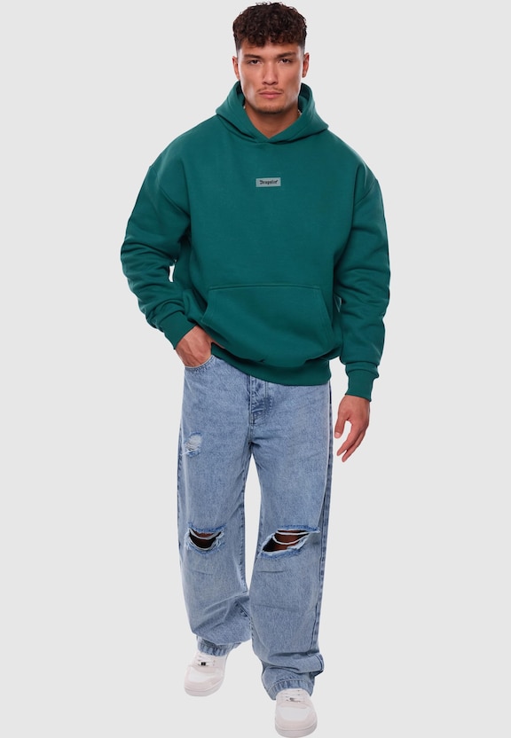 HEAVY OVERSIZE MIDDLE RUBBER PATCH HOODIE-1