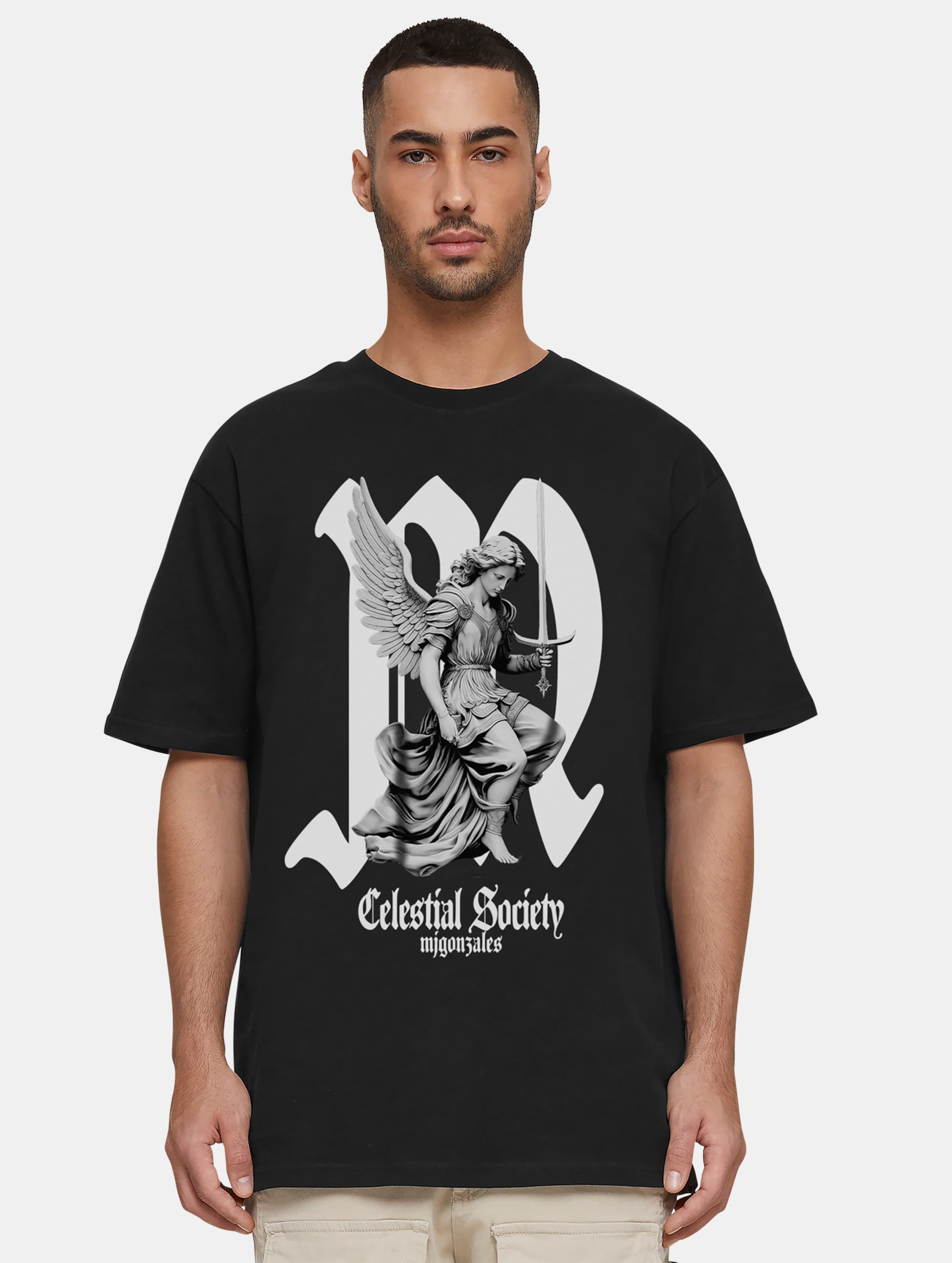 MJ Gonzales Angel's Armor Overzised T-Shirts Mannen,Unisex op kleur zwart, Maat S