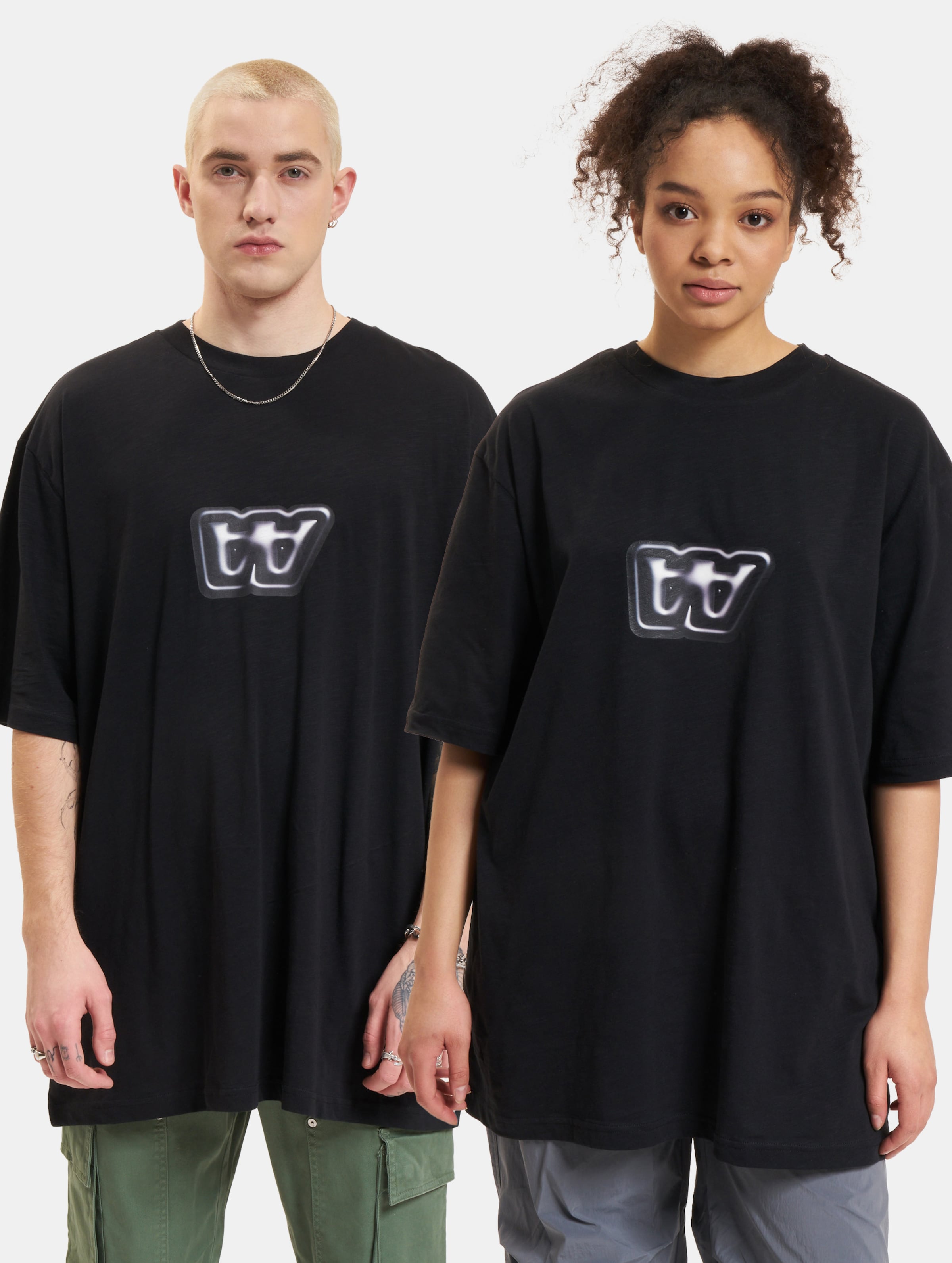 Wood Asa Balloon T-Shirt Gots Vrouwen op kleur zwart, Maat S