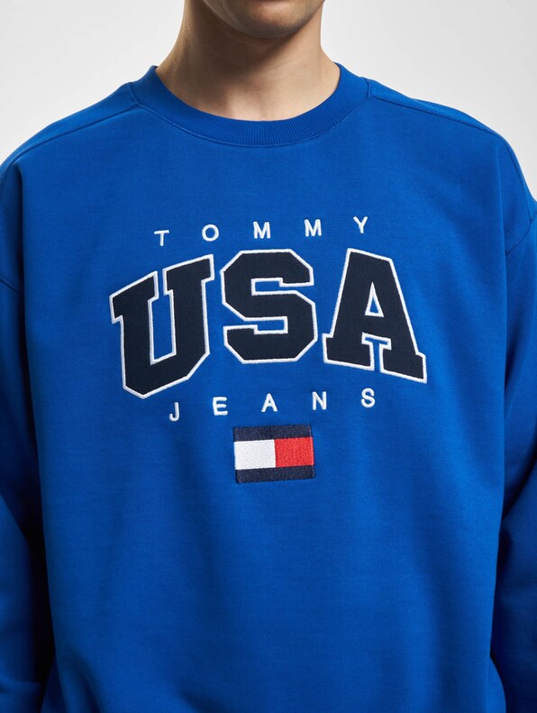 Tommy Jeans USA logo sweatshirt in blue