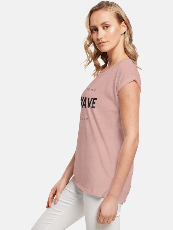 Ladies Summer - Life is a wave T-Shirt-2
