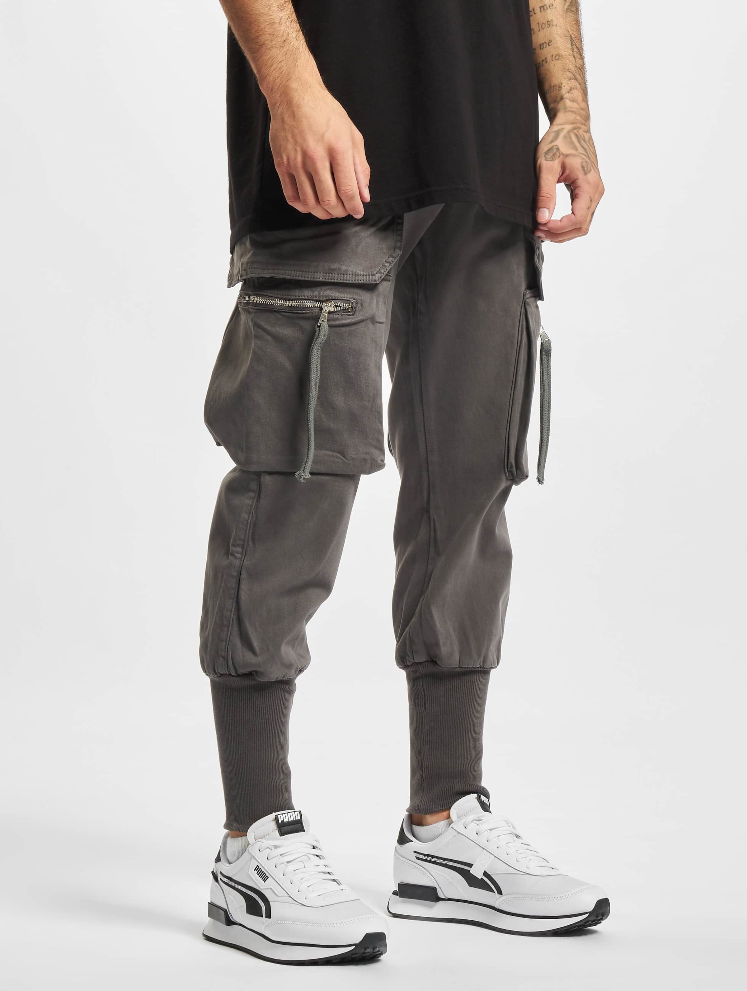 2Y Premium Cargo Pants Mannen op kleur grijs, Maat W34
