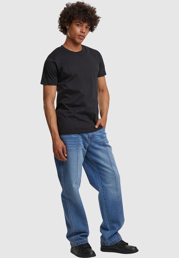 Wide Leg Denim With Dividing Seams-2
