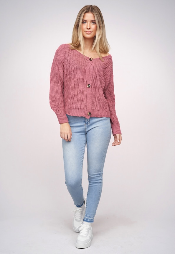 Knit Cardigan with buttons-4