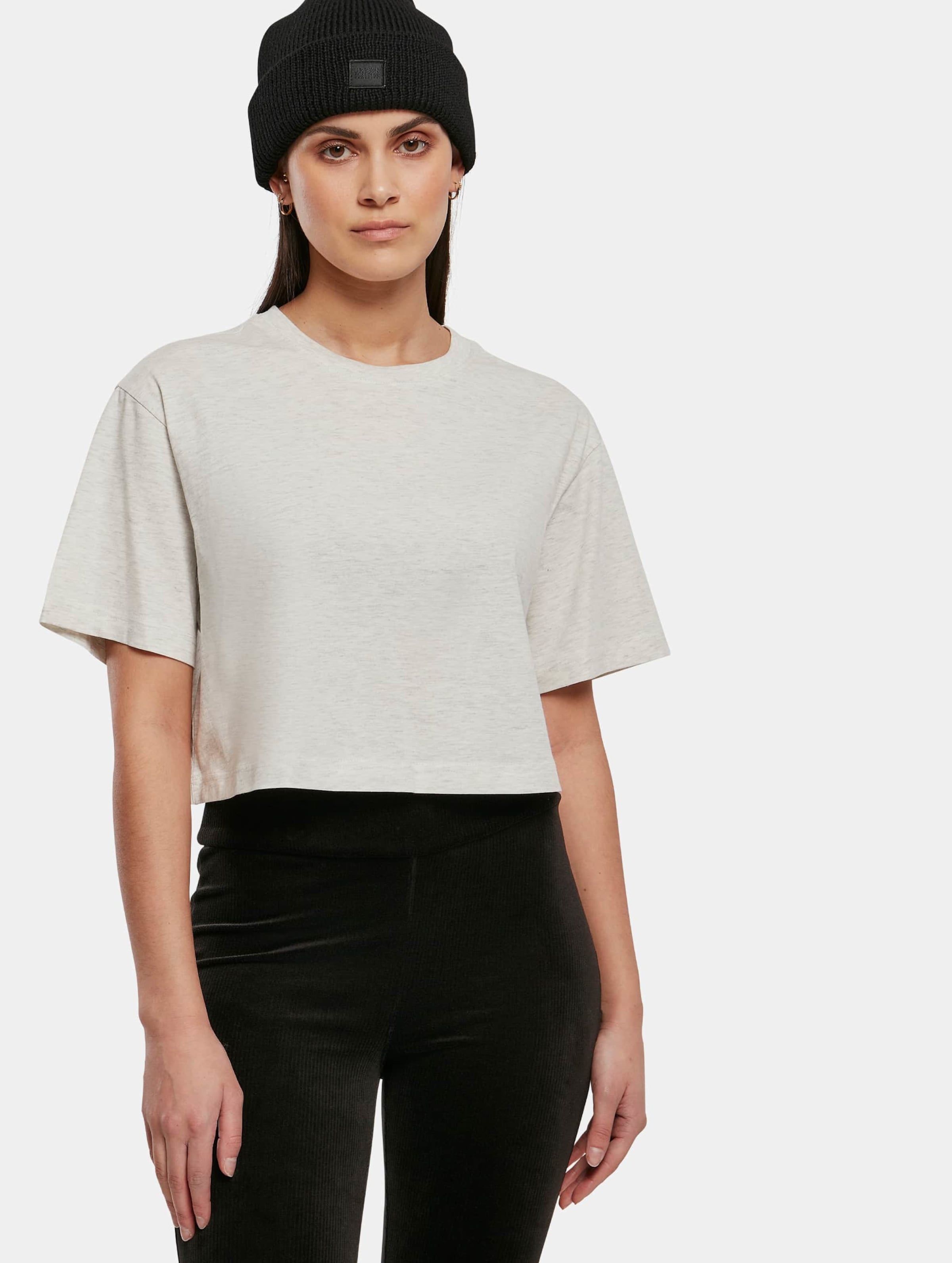 Urban Classics - Short Oversized Crop top - XS - Grijs