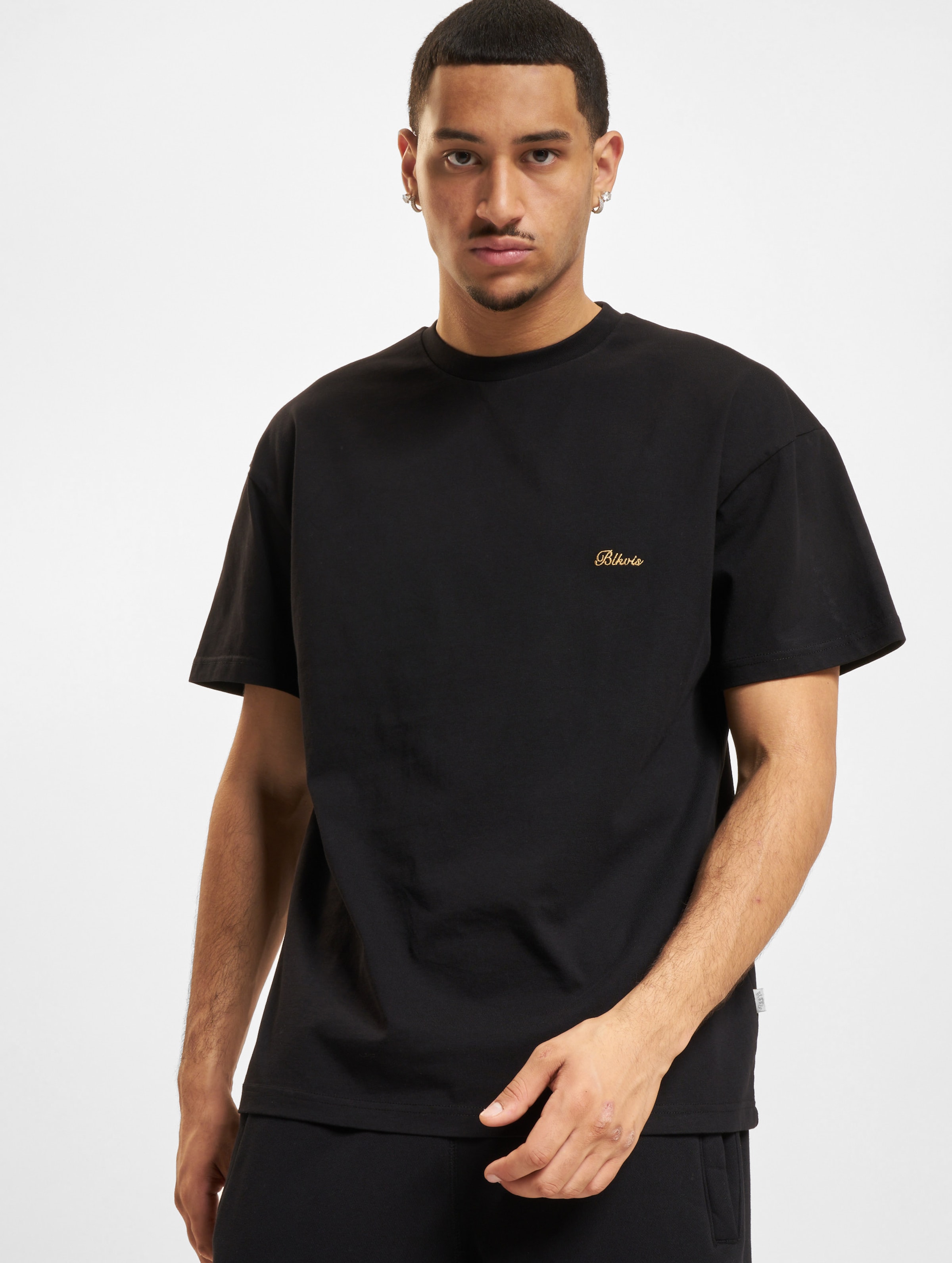 BLKVIS Script T-Shirt Männer,Unisex op kleur zwart, Maat S