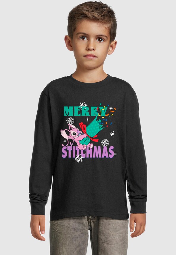 Kids Lilo And Stitch - Merry Stitchmas Cracker Angel Longsleeve-0