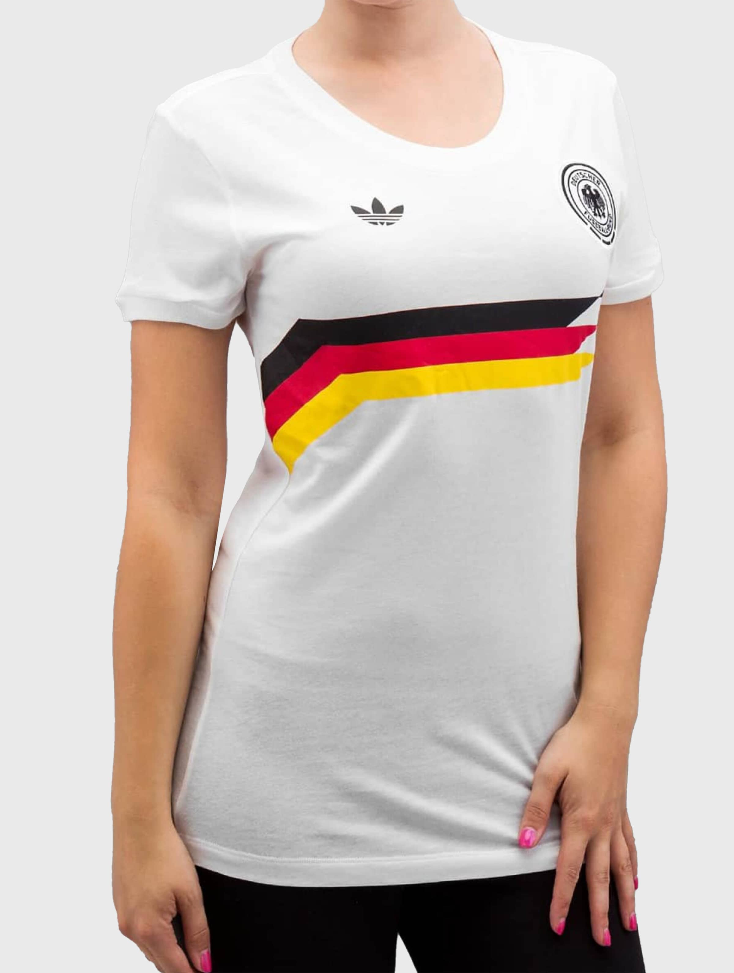 adidas Performance Germany Retro W T-Shirt Vrouwen op kleur wit, Maat 30