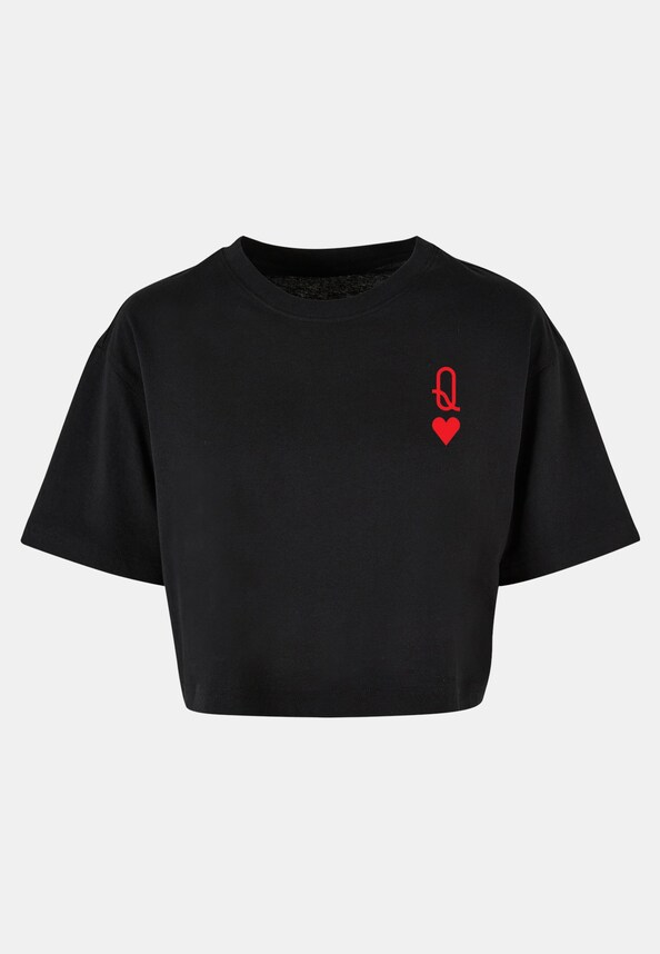 Ladies Hugs & Love - Queen of Hearts Short Oversized-2