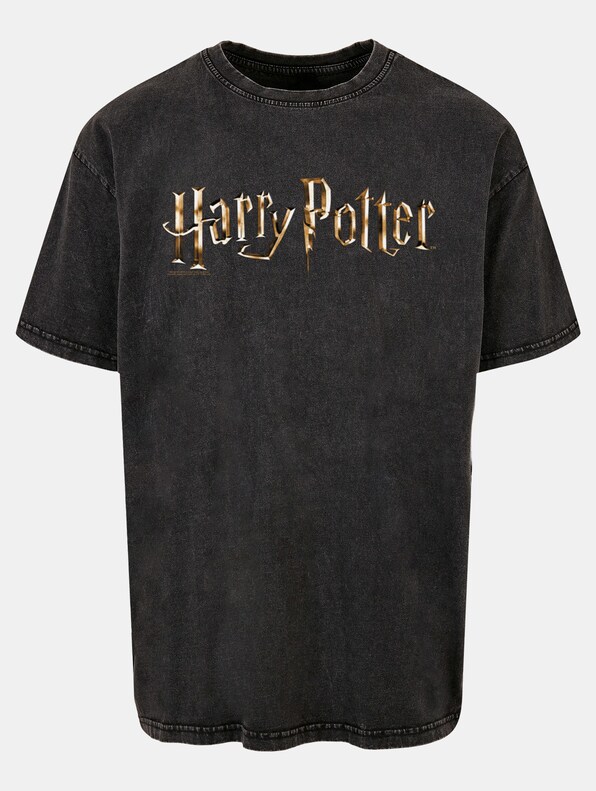 Harry Potter - Colour Logo Acid Washed Oversized -0
