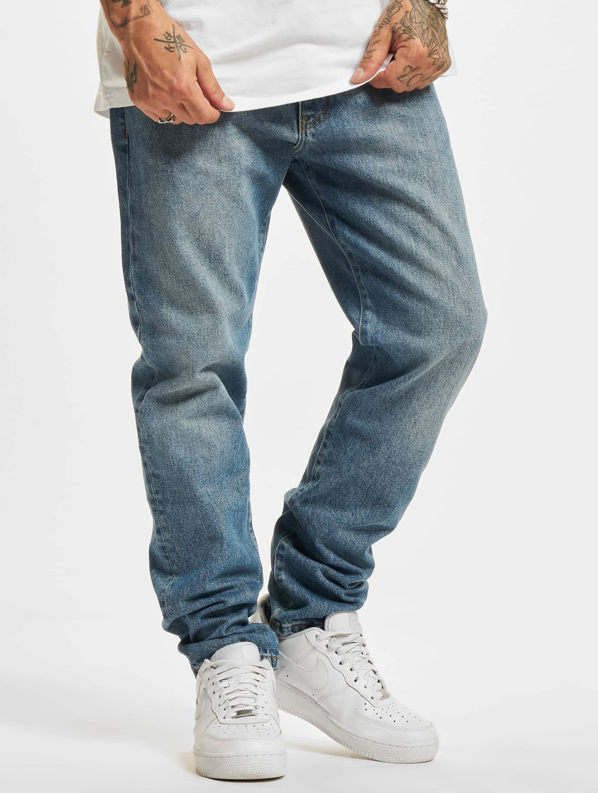 2Y Premium Devin Straight Fit Jeans Mannen op kleur blauw, Maat 29