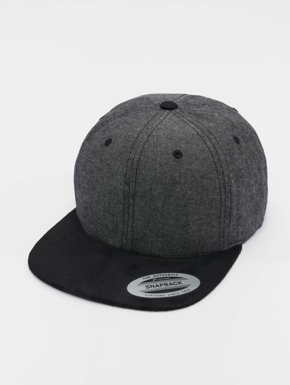Flexfit Chambray Suede Snapback Cap-0