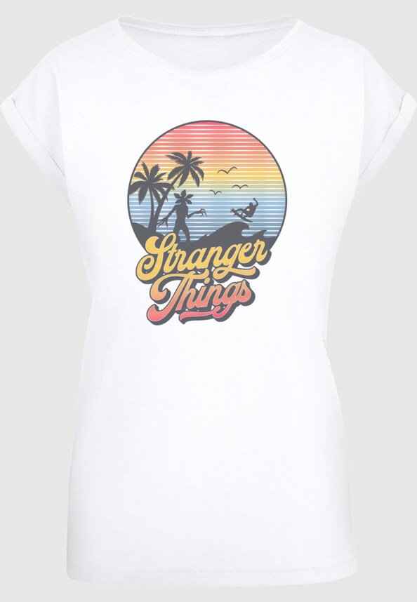 Ladies Stranger Things - LA Gradient T-Shirt-4