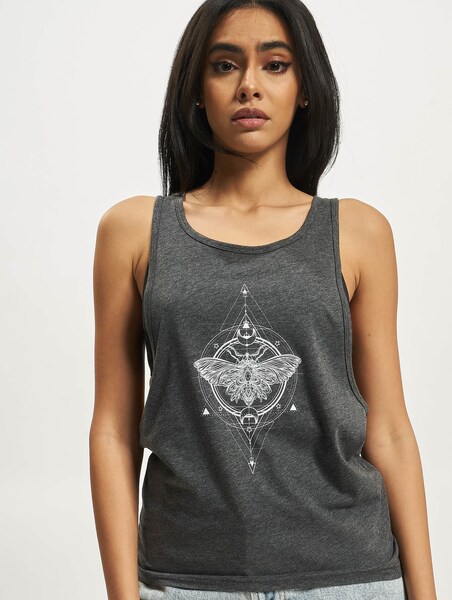 Maglietta Donna Mister Tee Ladies Moth - Girocollo, Stampa Filigrana Geometrica Notturna, Tessuto Di Qualità