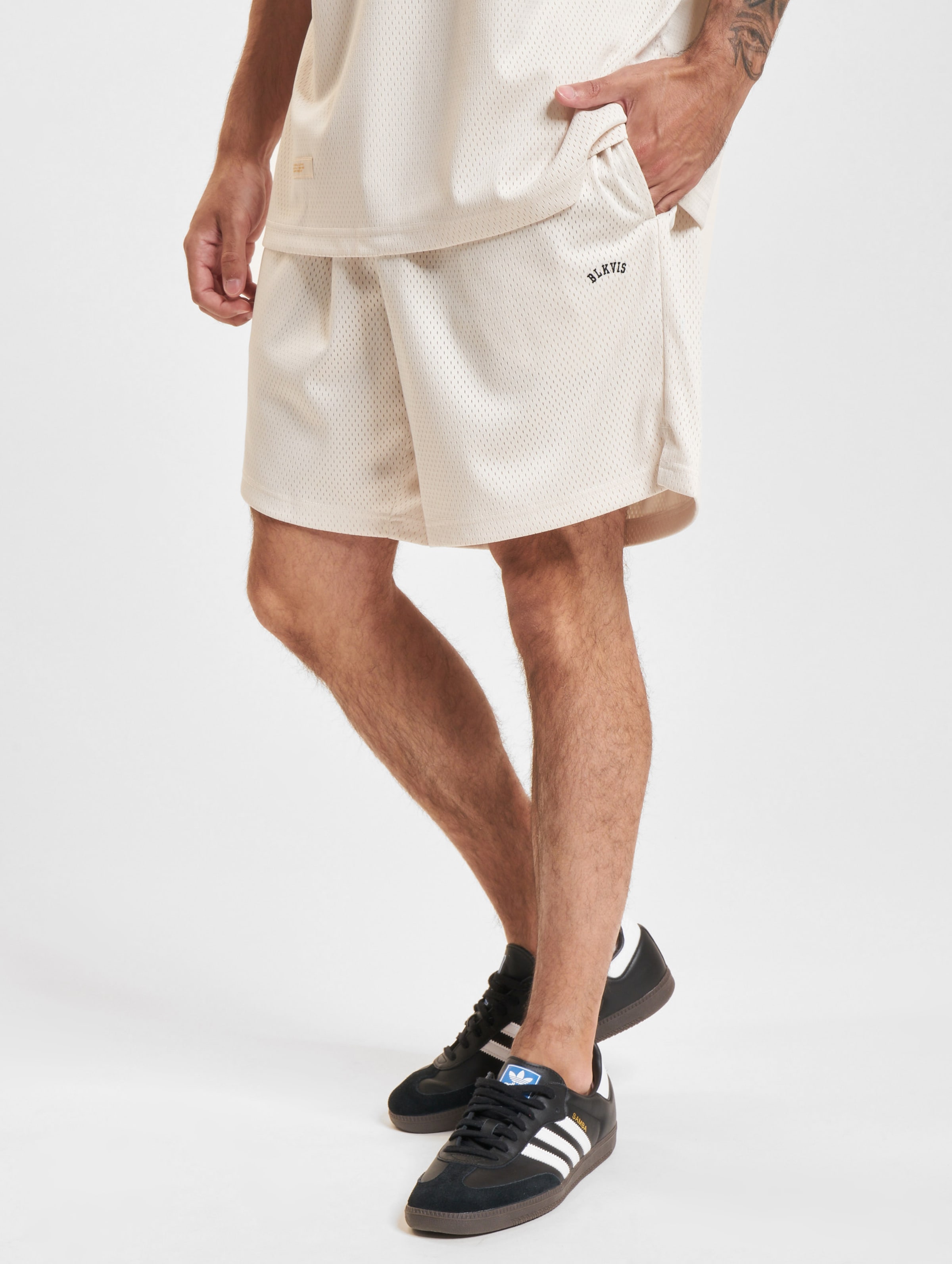 BLKVIS Mesh Shorts Männer,Unisex op kleur beige, Maat XL