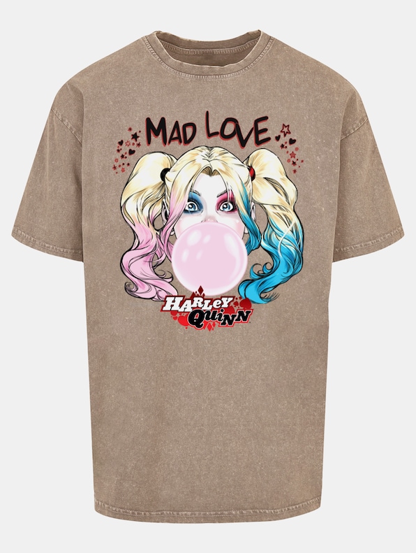 Batman - Harley Quinn Mad Love Acid Washed Oversized-2